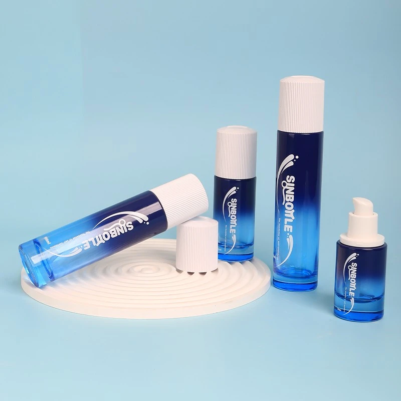 Factory Manufacturer Skincare Packaging Glass Bottle Set high quality